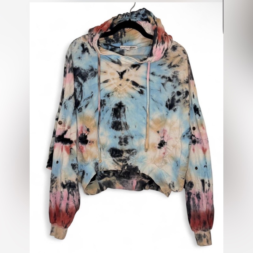 Young Fabulous & Broke Tie-Dye Pullover Hoodie in Blue, Pink, Black
